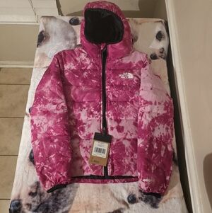 The North Face Kids Tie-Dye Pink Puffer Jacket